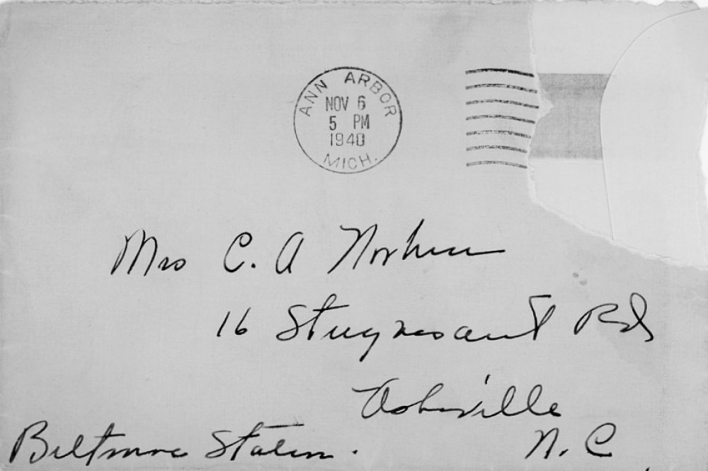 Letter - Mary H Norburn (Willey) to Susan L Strickland (Norburn) Nov 6 1940