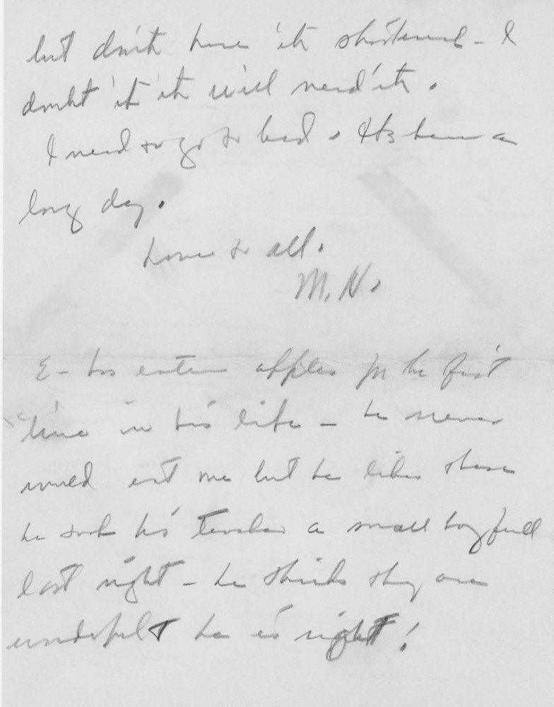 Letter - Mary H Norburn (Willey) to Susan L Strickland (Norburn) Feb 3 1941