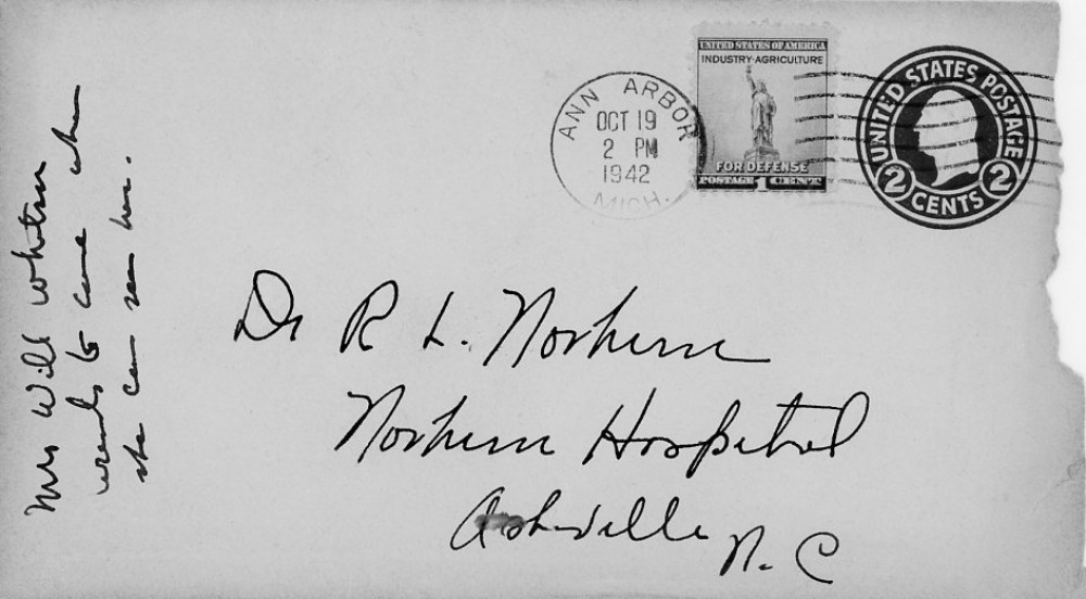 Letter - Mary H Norburn (Willey) to Russell L Norburn Oct 19 1942