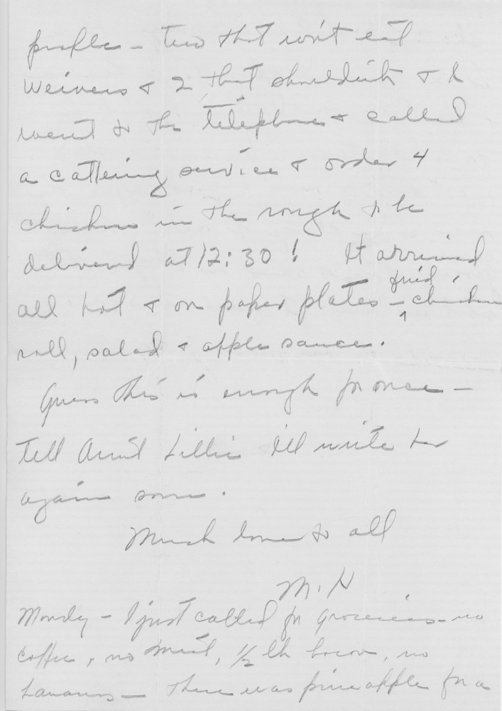 Letter - Mary H Norburn (Willey) to Russell L Norburn Oct 19 1942
