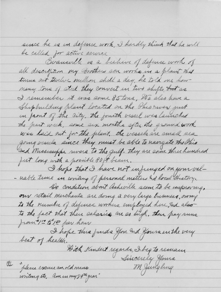 Letter - Jungling to Russell L Norburn Dec 2 1942