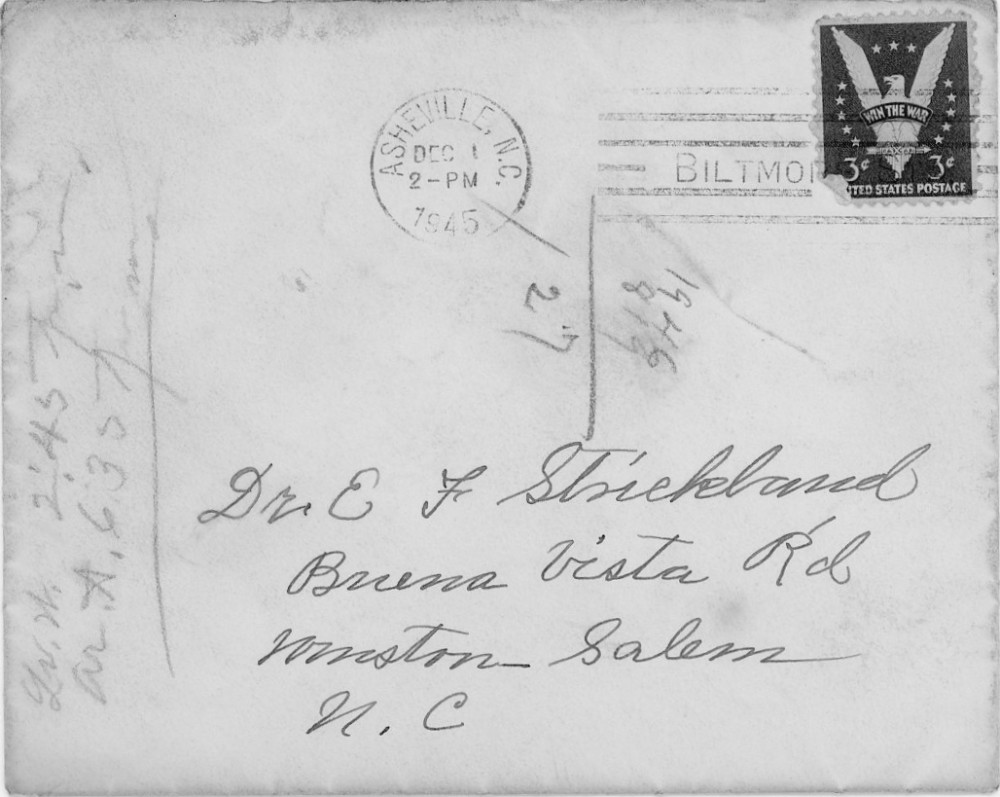 Letter - Susan L Strickland (Norburn) to Edward F Strickland Nov 30 1945