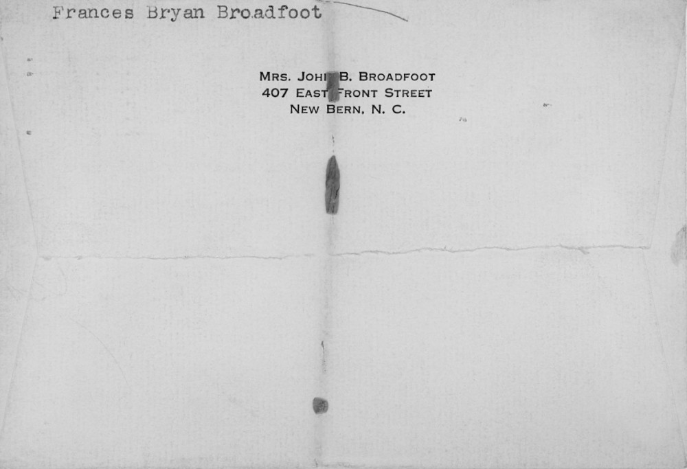 Letter - Frances Bryan (Broadfoot) to cousin Susan L Strickland (Norburn) Apr 1 1946