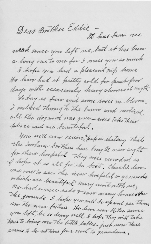 Letter - Susan L Strickland (Norburn) to Edward F Strickland May 6 1946