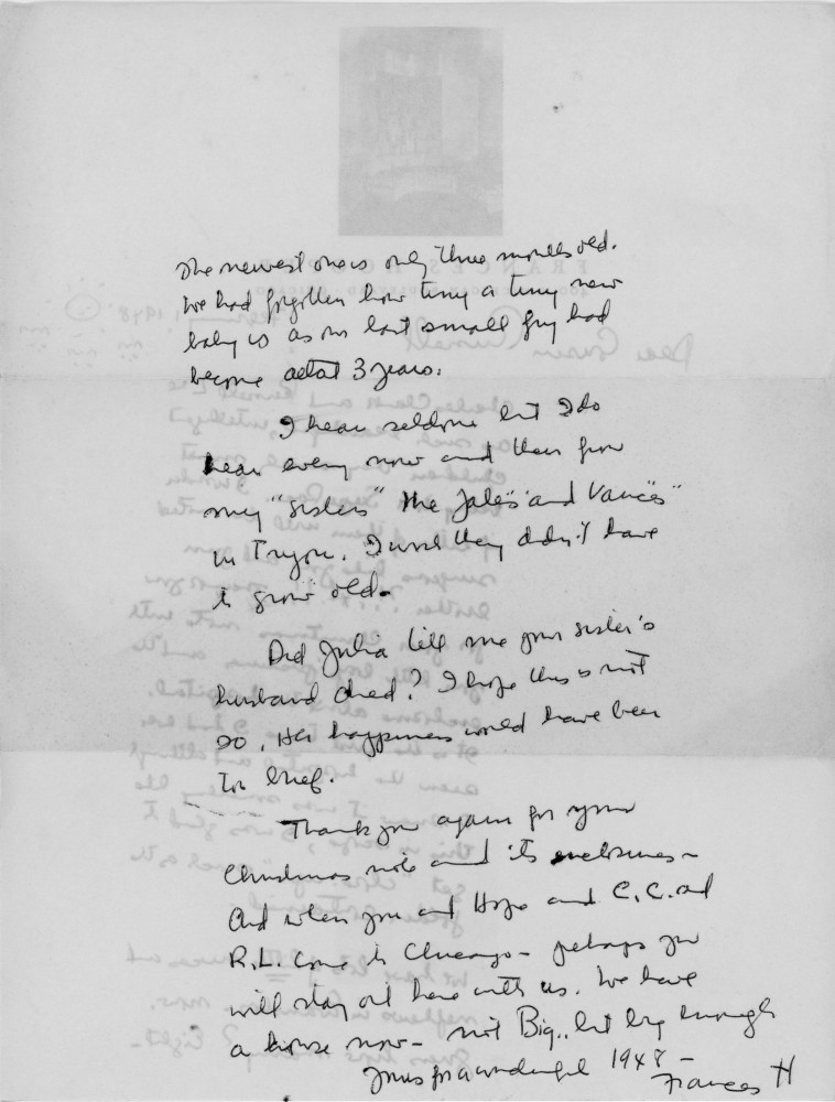 Letter - Frances Hooper to Russell L Norburn Feb 1 1948
