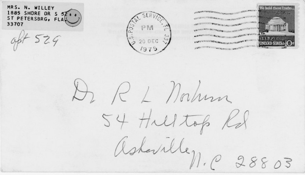 Letter - Mary H Norburn (Willey) to Russell L Norburn Dec 20 1975