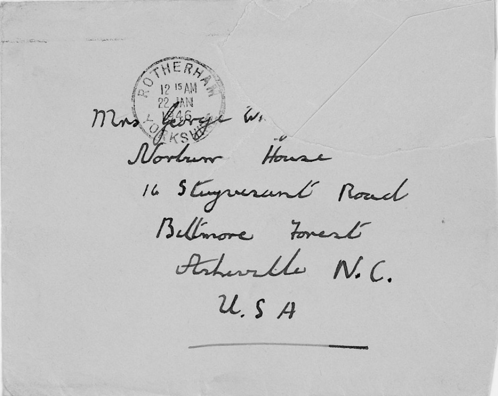 Letter - Violet Garnett to cousin Martha E Norburn Jan 21 1946