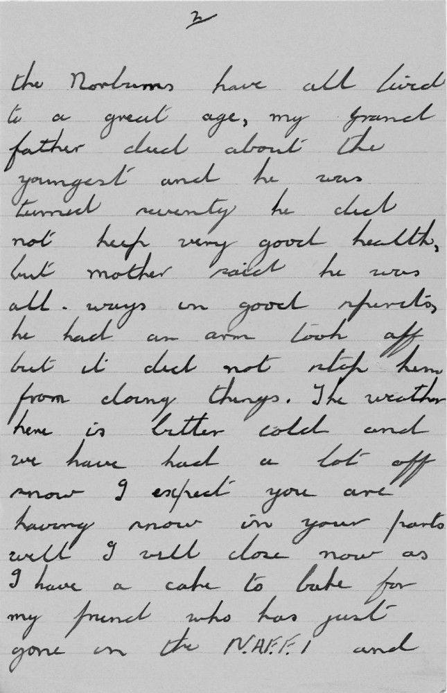 Letter - Violet Garnett to cousin Martha E Norburn Jan 21 1946