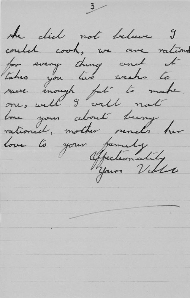Letter - Violet Garnett to cousin Martha E Norburn Jan 21 1946