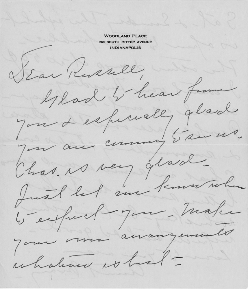 Letter - Mary V C Strickland (Tarpenning) to Russell L Norburn 2 1937