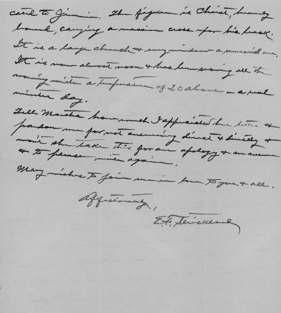 Letter - Edward F Strickland to Susan L Strickland (Norburn) Mar 3 1943