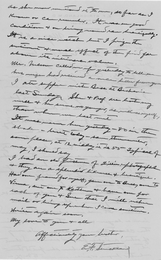 Letter - Edward F Strickland to Mary V C Strickland (Tarpenning) May 4 1943