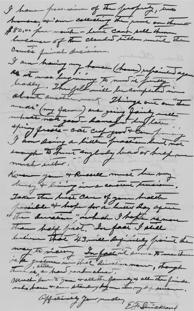 Letter - Edward F Strickland to Charles S Norburn Jun 15 1943