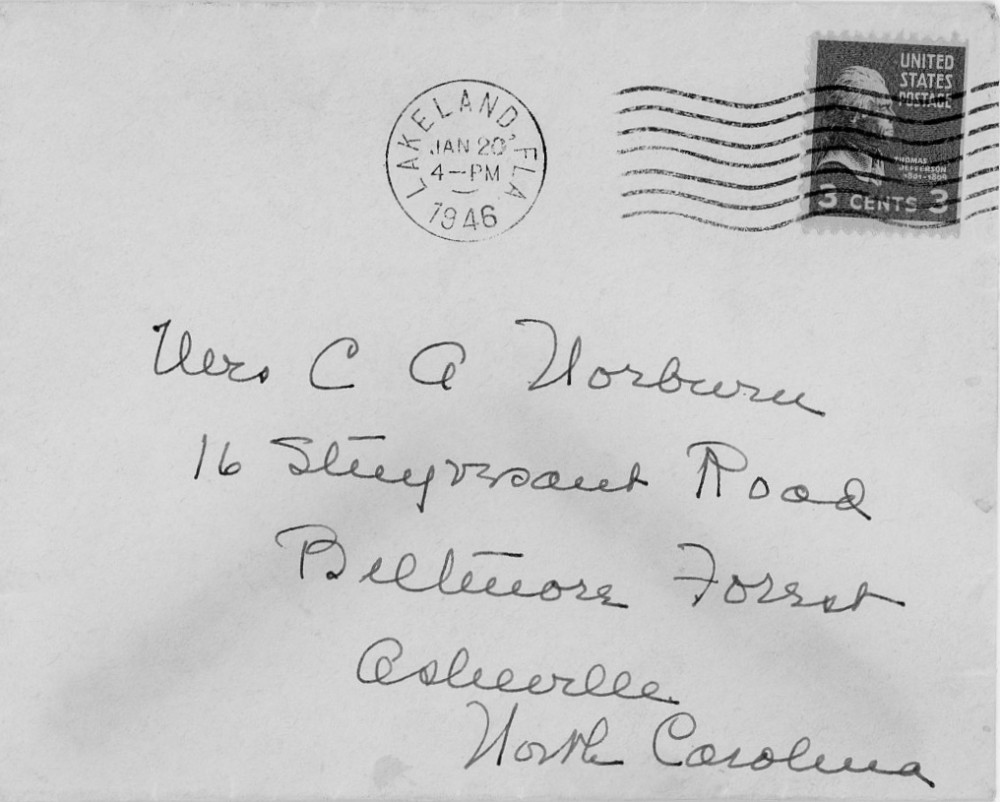 Letter - Jeanette Strickland (Weaver) to Susan L Strickland (Norburn) Jan 20 1946