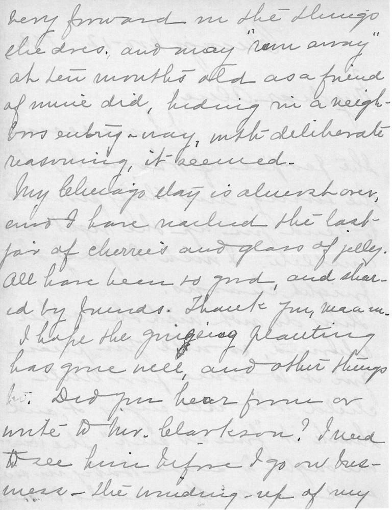 Letter - Juniata Stafford to Mrs W G Voorheis Nov 12 1903