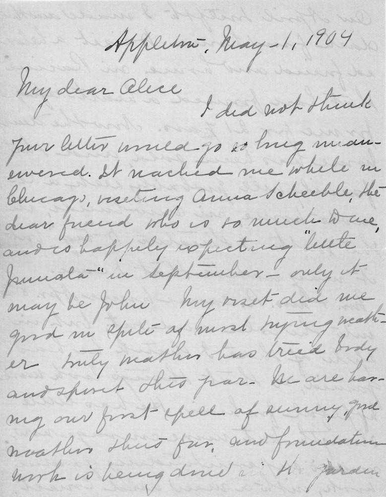 Letter - Juniata Stafford to W G Voorheis May 1 1904
