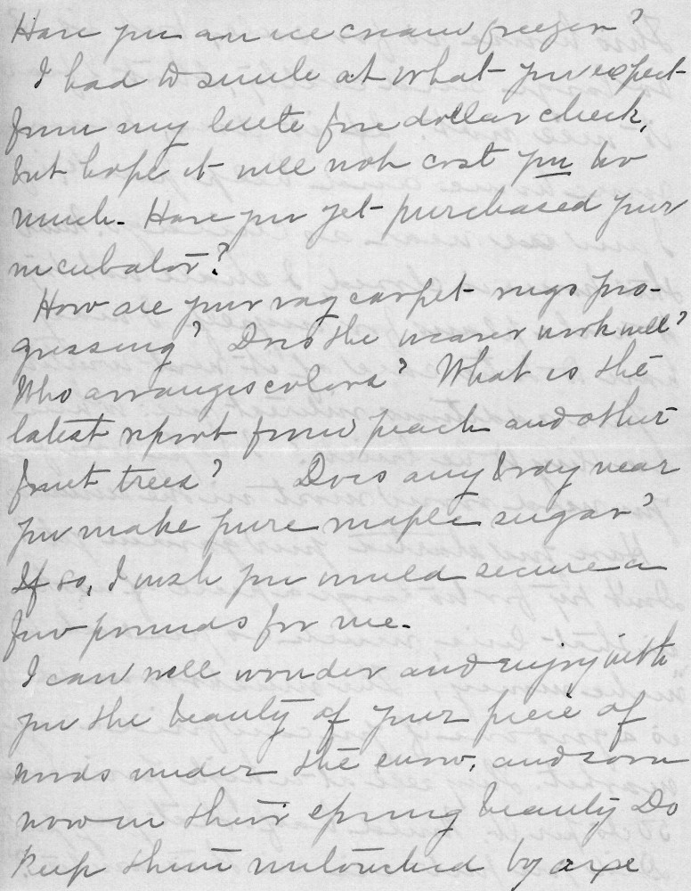 Letter - Juniata Stafford to W G Voorheis May 1 1904