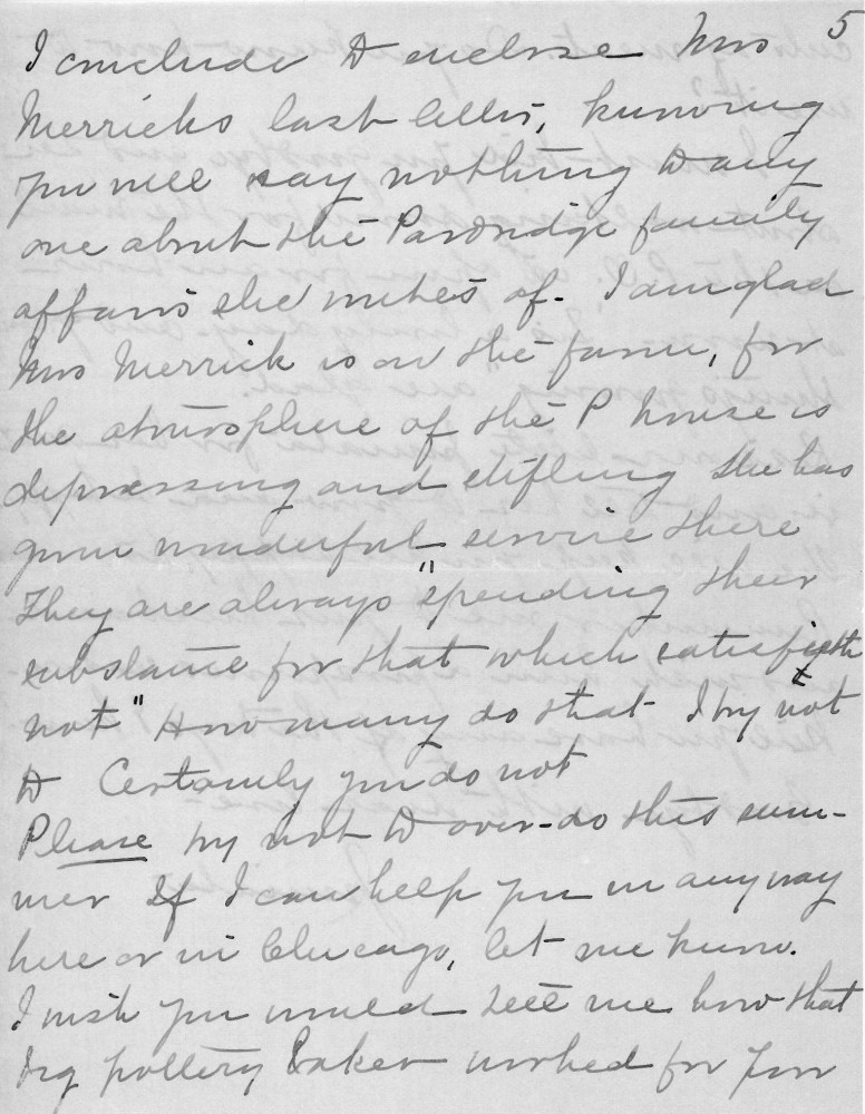 Letter - Juniata Stafford to W G Voorheis May 1 1904