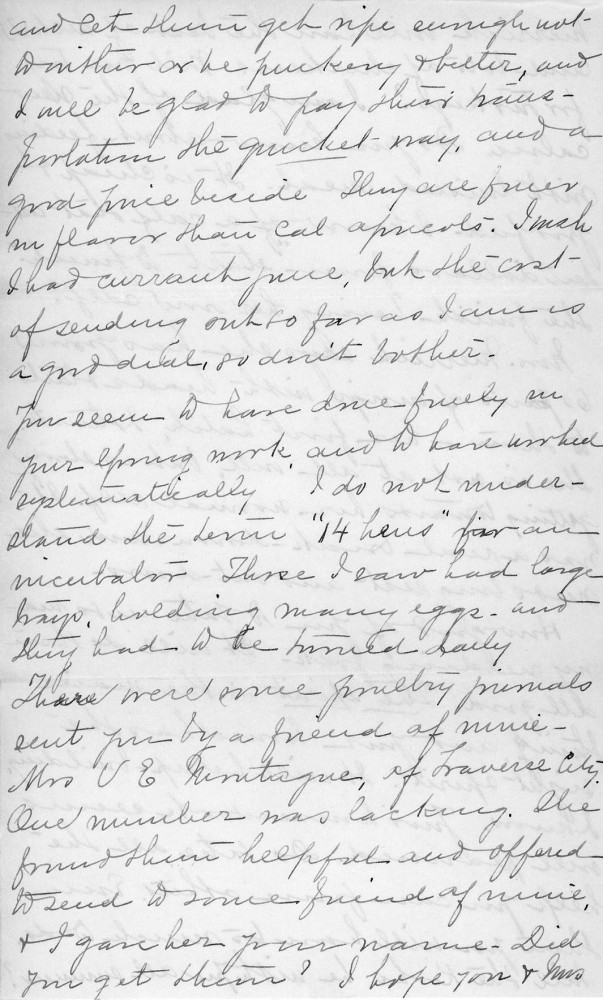 Letter - Juniata Stafford to Mrs W G Voorheis Jun 17 1904