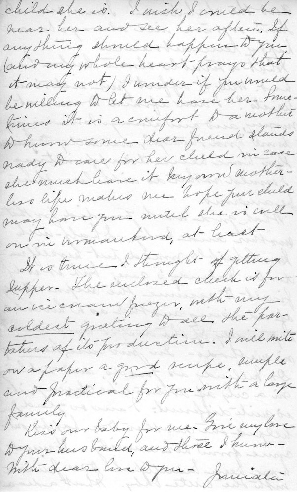 Letter - Juniata Stafford to Mrs W G Voorheis Jun 17 1904
