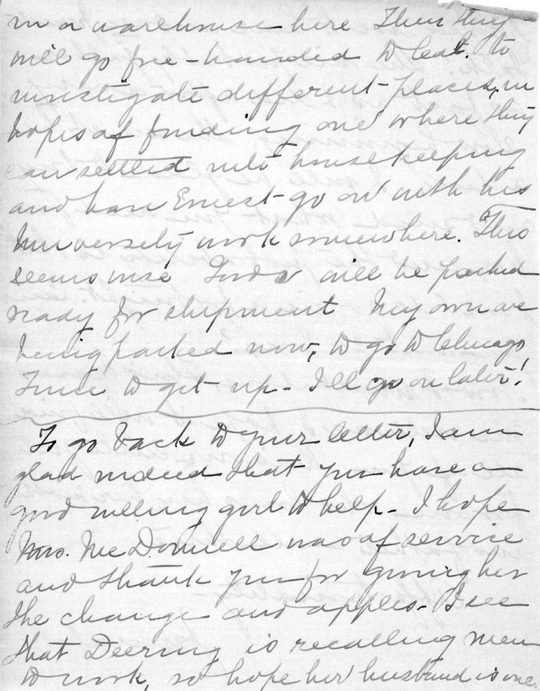 Letter - Juniata Stafford to Mrs W G Voorheis Oct 6 1904