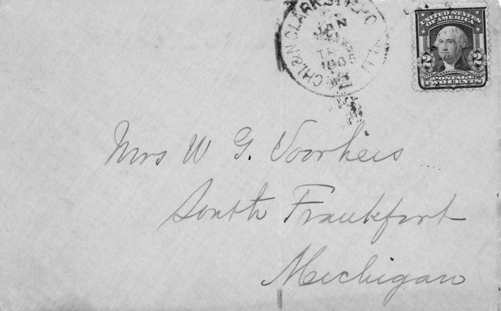Letter - Juniata Stafford to Mrs W G Voorheis Jan 6 1905