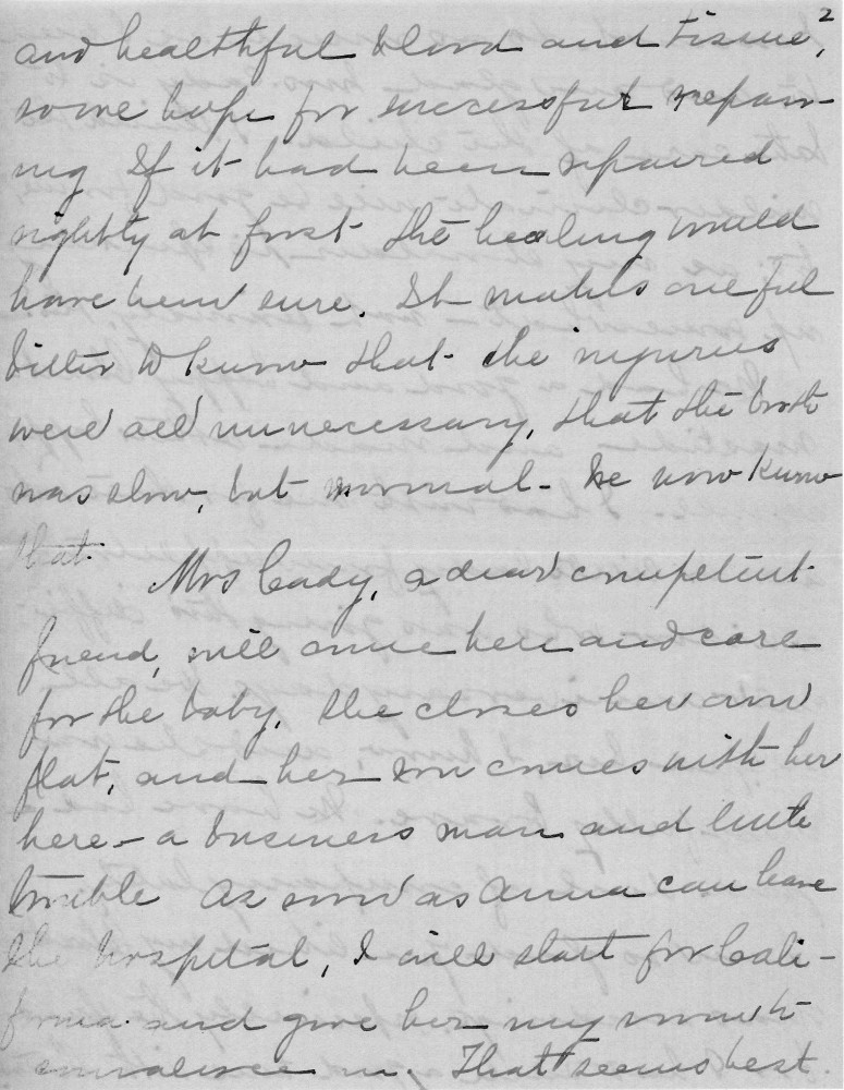 Letter - Juniata Stafford to Mrs W G Voorheis Jan 6 1905