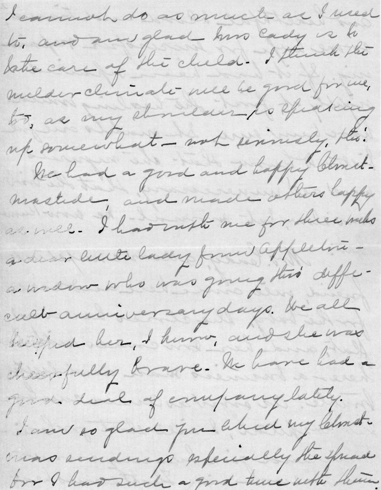 Letter - Juniata Stafford to Mrs W G Voorheis Jan 6 1905
