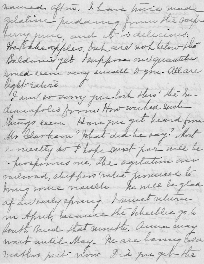 Letter - Juniata Stafford to Mrs W G Voorheis Jan 6 1905