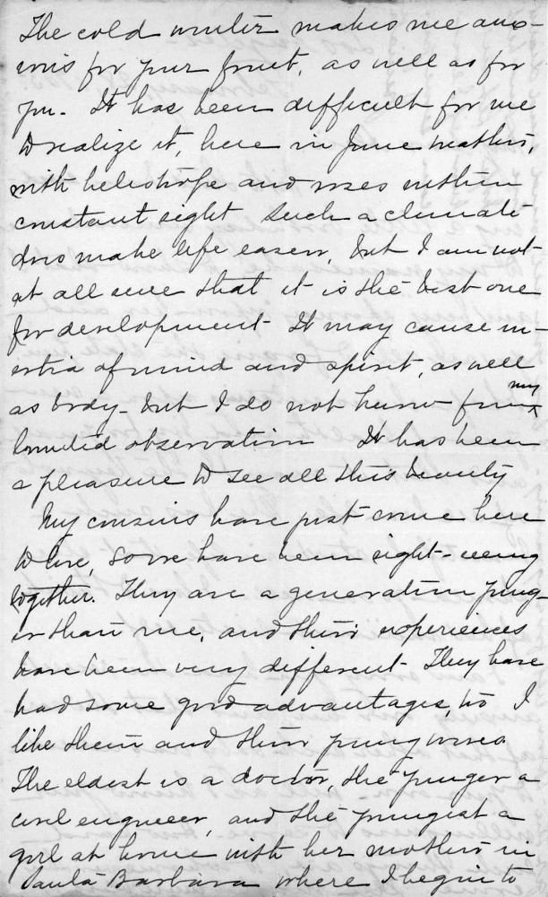 Letter - Juniata Stafford to Mrs W G Voorheis Feb 1905