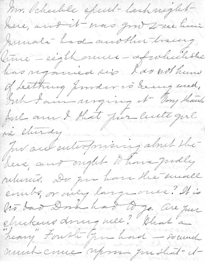 Letter - Juniata Stafford to Mrs W G Voorheis Jul 11 1905