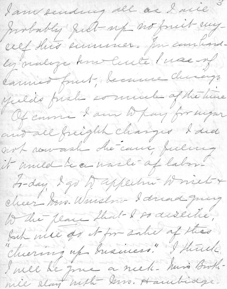 Letter - Juniata Stafford to Mrs W G Voorheis Jul 11 1905