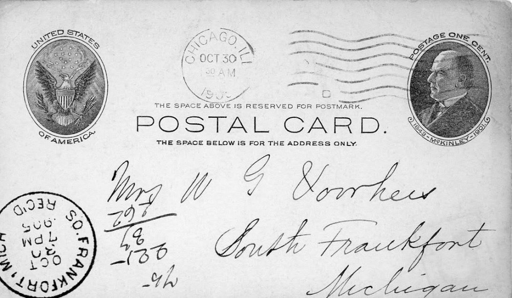 Letter - Juniata Stafford to Mrs W G Voorheis Oct 30 1905