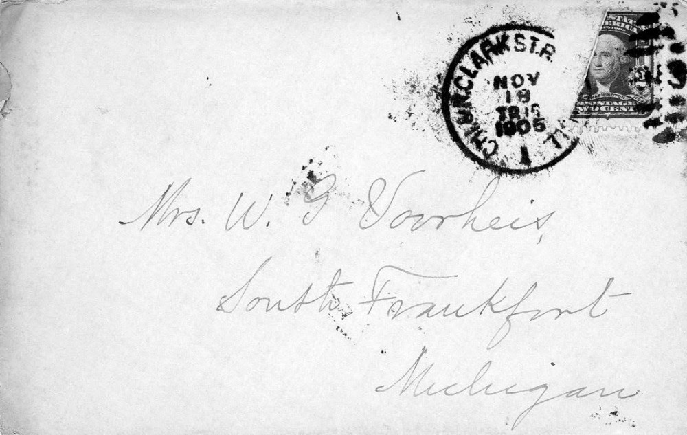 Letter - Juniata Stafford to Mrs W G Voorheis Nov 18 1905