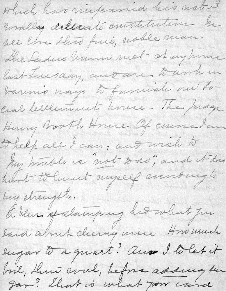 Letter - Juniata Stafford to Mrs W G Voorheis Nov 18 1905