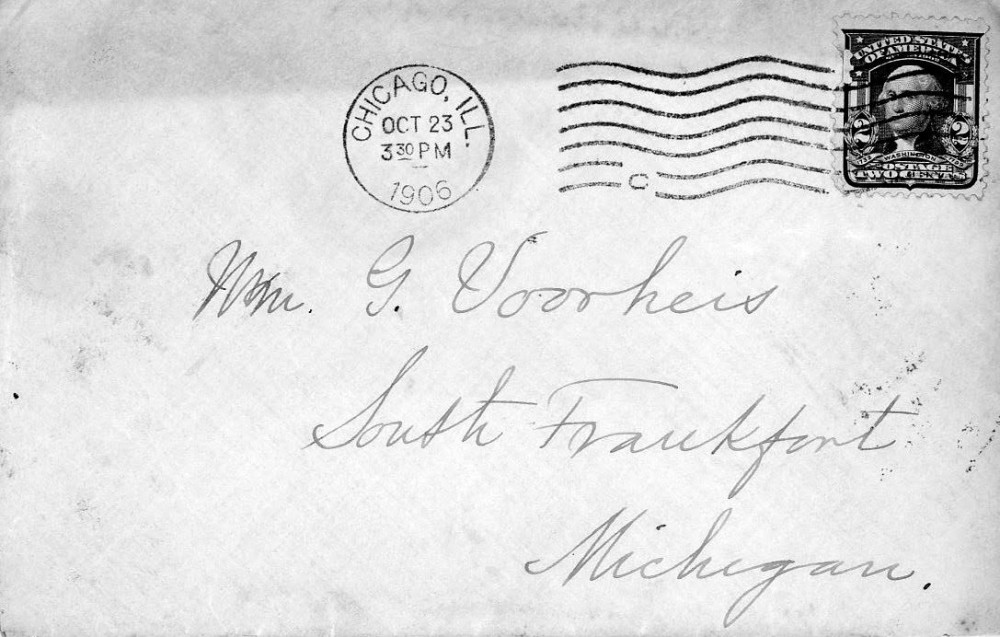 Letter - Juniata Stafford to W G Voorheis Oct 1906