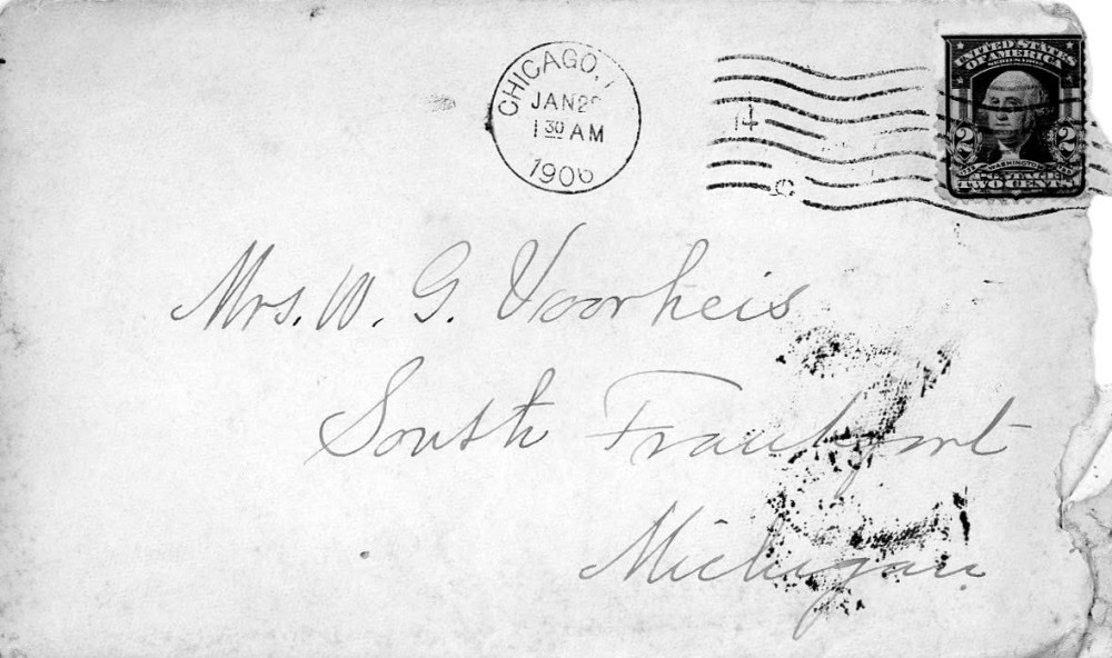 Letter - Juniata Stafford to Mrs W G Voorheis Jan 21 1906