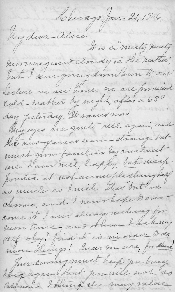 Letter - Juniata Stafford to Mrs W G Voorheis Jan 21 1906