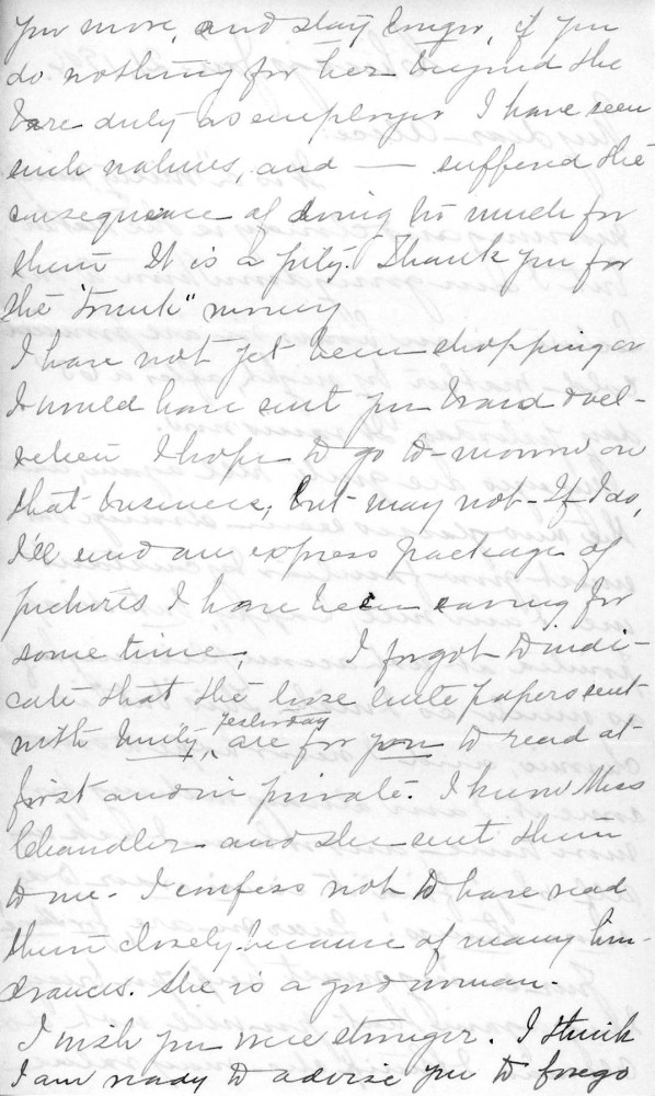Letter - Juniata Stafford to Mrs W G Voorheis Jan 21 1906