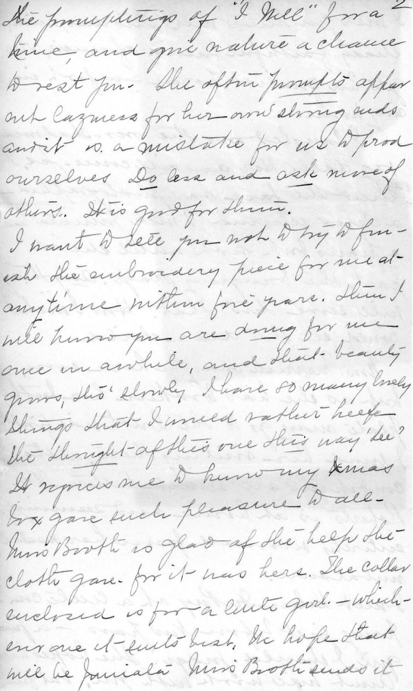 Letter - Juniata Stafford to Mrs W G Voorheis Jan 21 1906