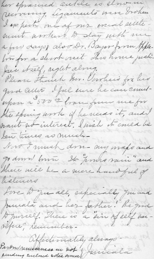 Letter - Juniata Stafford to Mrs W G Voorheis Jan 21 1906