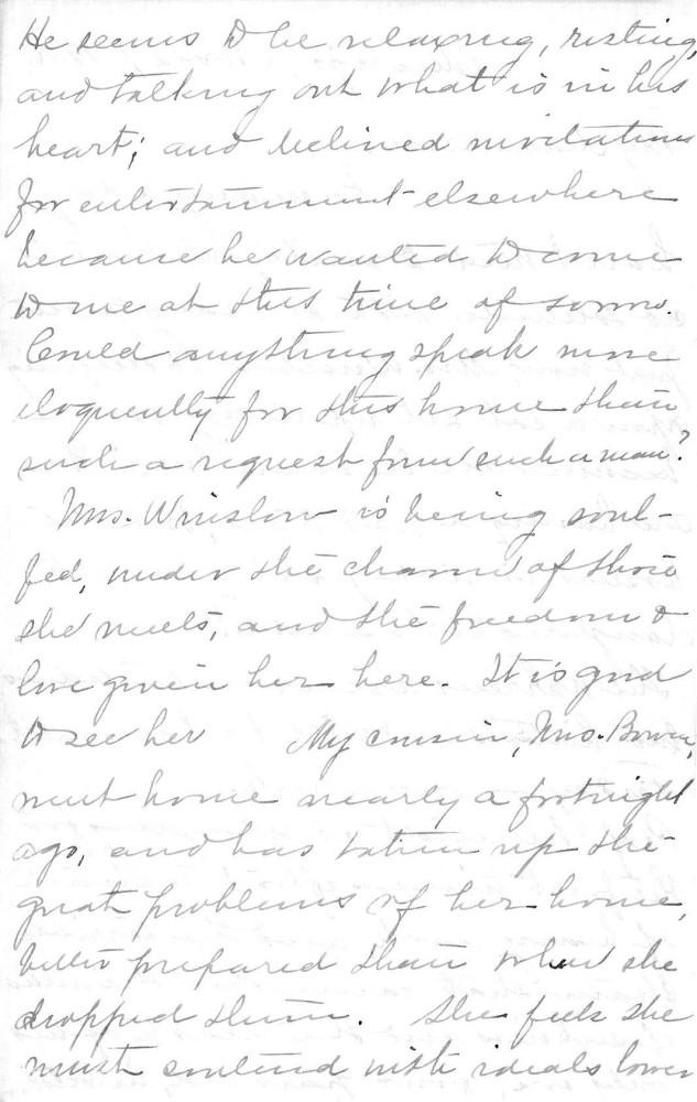 Letter - Juniata Stafford to Mrs W G Voorheis Nov 27 1906