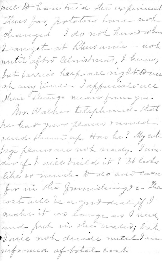 Letter - Juniata Stafford to Mrs W G Voorheis Nov 27 1906