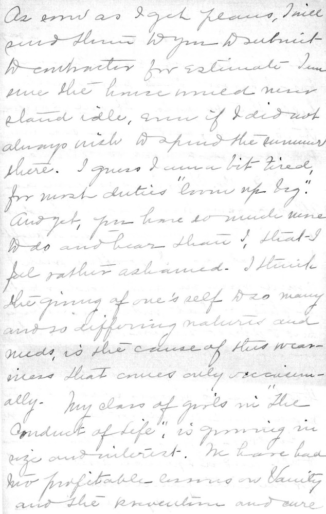 Letter - Juniata Stafford to Mrs W G Voorheis Nov 27 1906