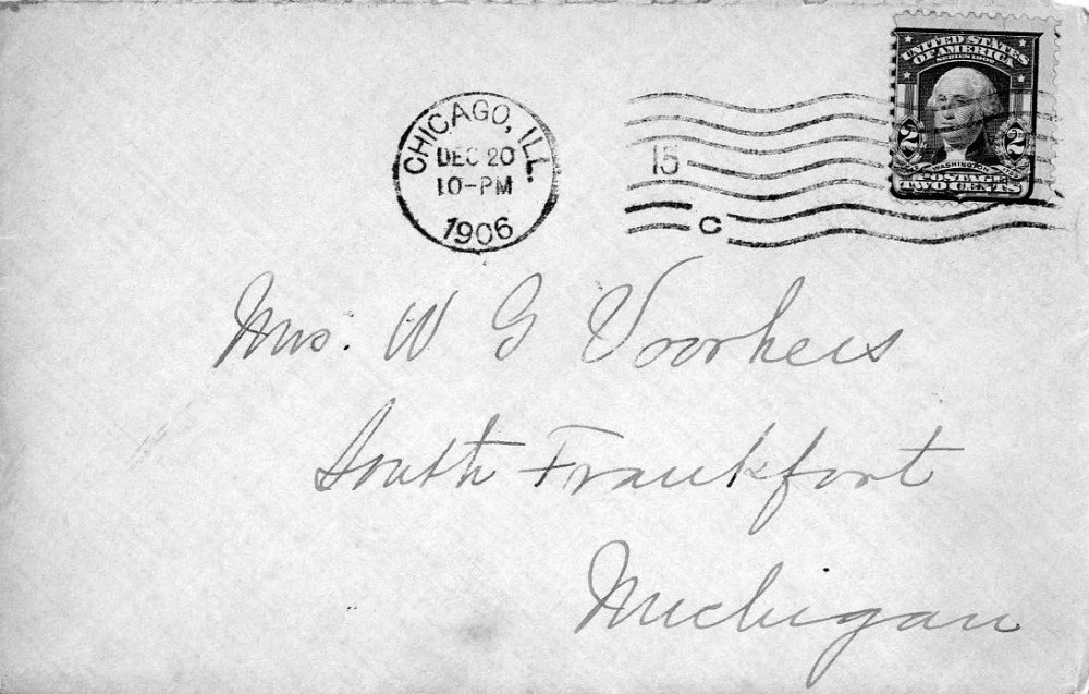 Letter - Juniata Stafford to Mrs W G Voorheis Dec 20 1906