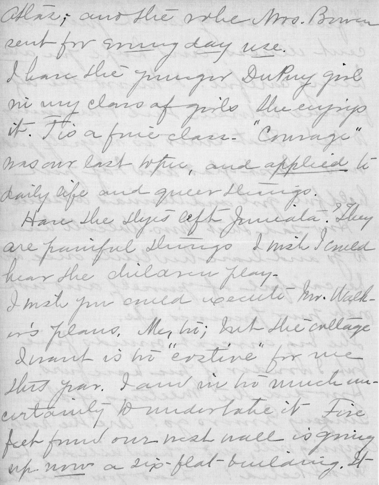 Letter - Juniata Stafford to Mrs W G Voorheis Dec 20 1906