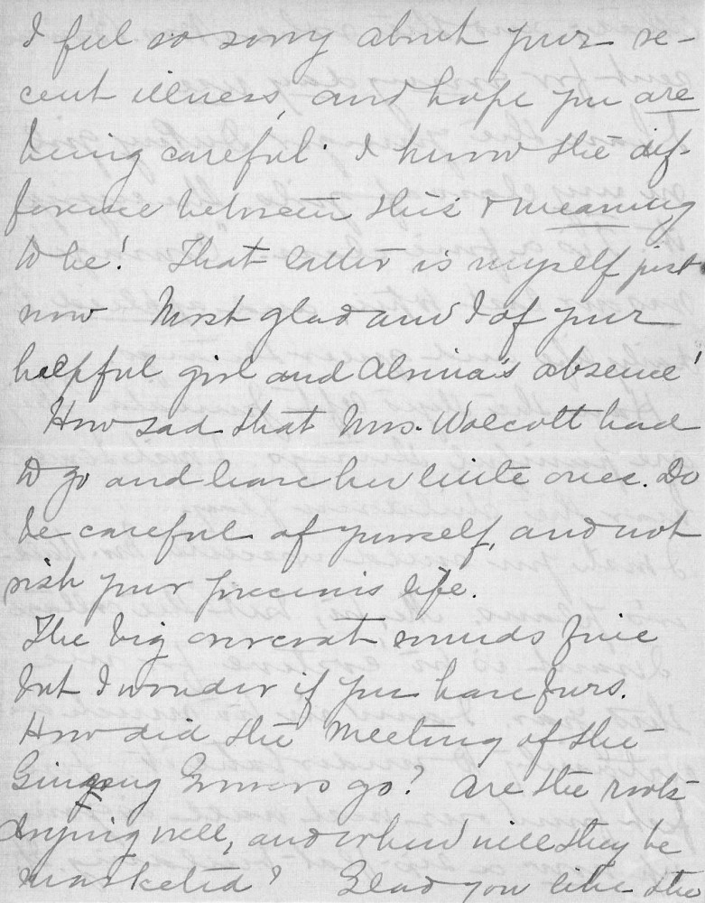 Letter - Juniata Stafford to Mrs W G Voorheis Dec 20 1906