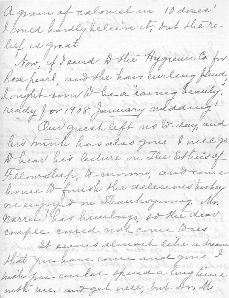 Letter - Juniata Stafford to Alice Voorheis 1907