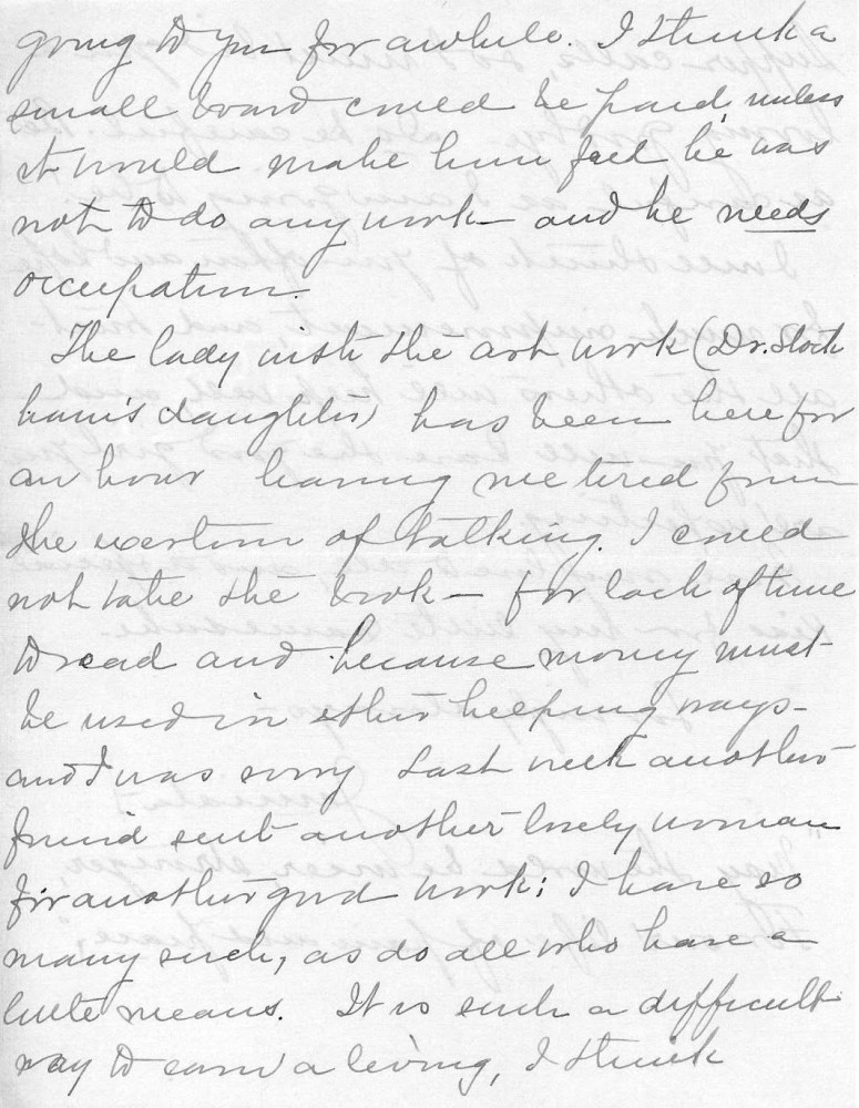Letter - Juniata Stafford to Alice Voorheis 1907