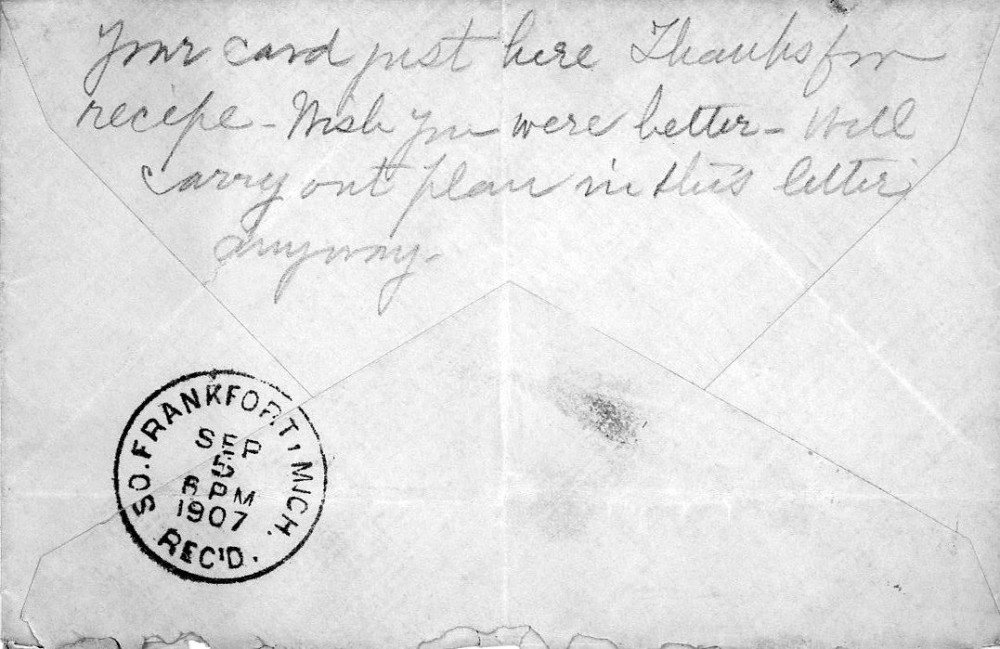 Letter - Juniata Stafford to Mrs W G Voorheis Sep 3 1907